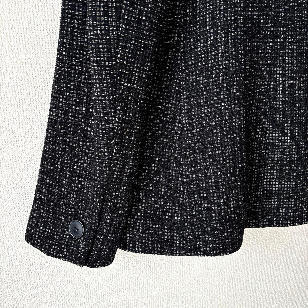 美品✨マックスマーラ テーラード ウール ツイード ジャケット 黒 白 40 L