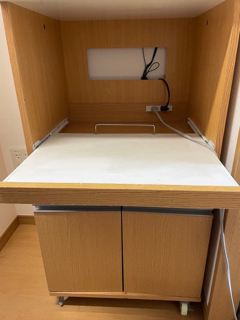 ライトブラウン✖︎ホワイト レンジ台 送料込み