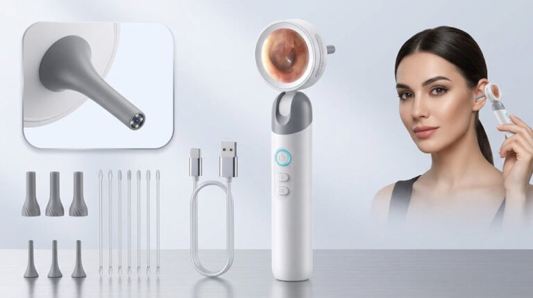 Portable 1080P Ear Camera with 1.38-Inch IPS Display – Clear Home & Pet Inspection